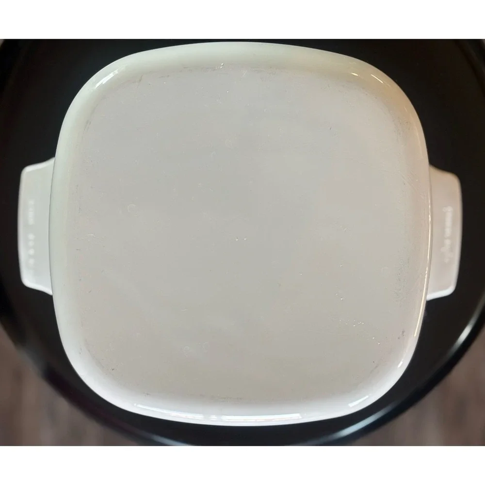 Vtg Corning Ware 3 Liter Shadow Iris Casserole Dish A-3-B wClear Pyrex Lid A-9-C
